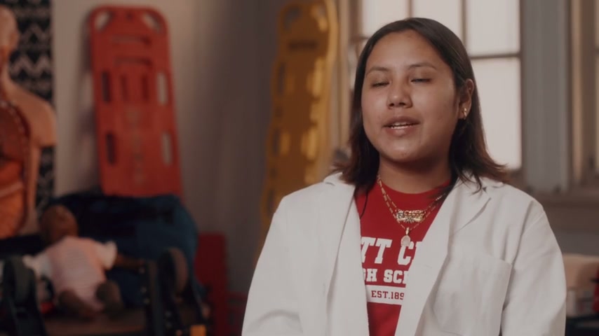 Health professions student featured in the Clinton program film